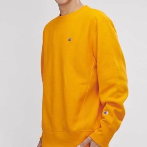 NWT Men’s yellow orange Champion sweatshirt M